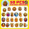 50 Cartoon Cute Sloth Stickers Cute Sloth Doodle Stickers