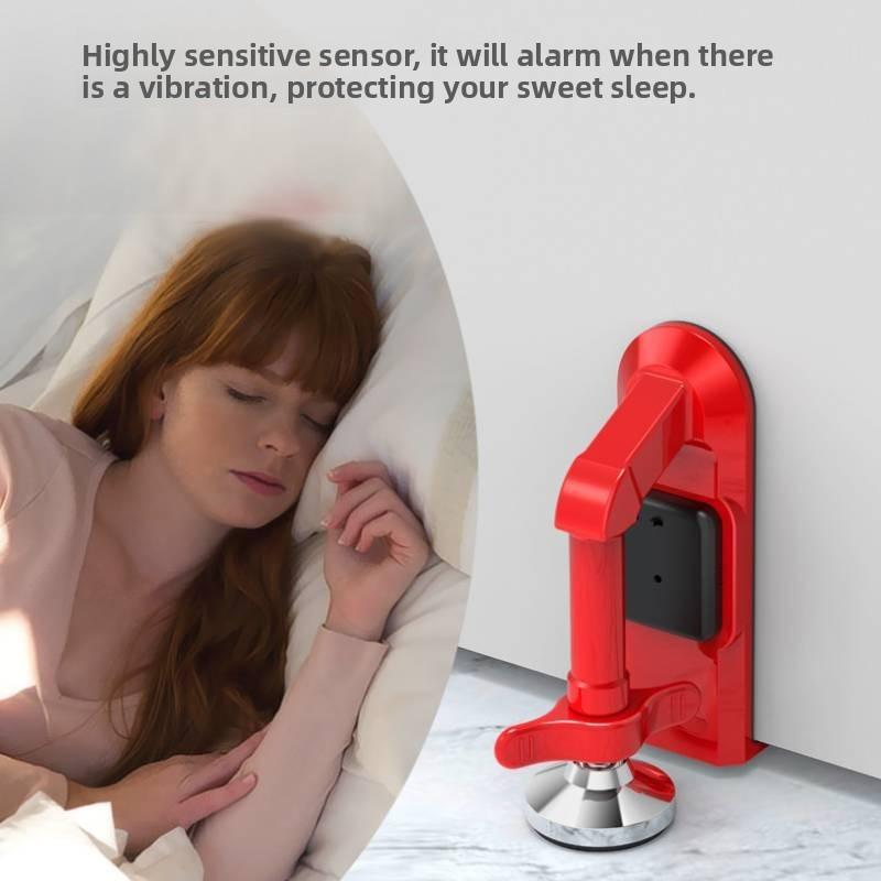 Aluminum Alloy Door Stopper With Alarm For Rental Apartments And Single Living Security