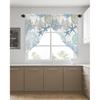 Swag Curtain Valances Nautical Coastal Ocean Coral Short Swag Topper for Small Windows Beach Themed Blue Teal Window Curtain Tiers for Kitchen