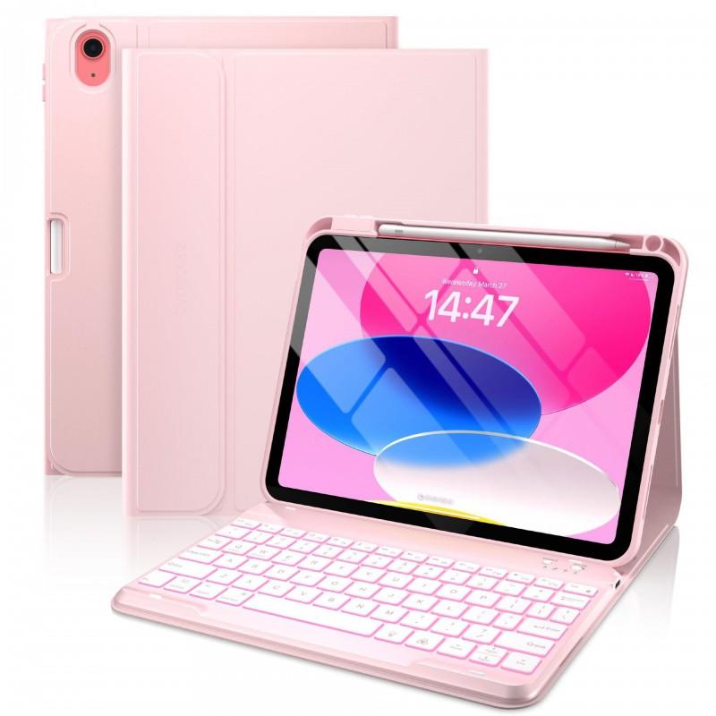 Wireless Bluetooth Keyboard Case With Backlit Keys Stylus Slot IPad 10th Gen 10.2 Inch Air 4/5/6/7 Pro 11