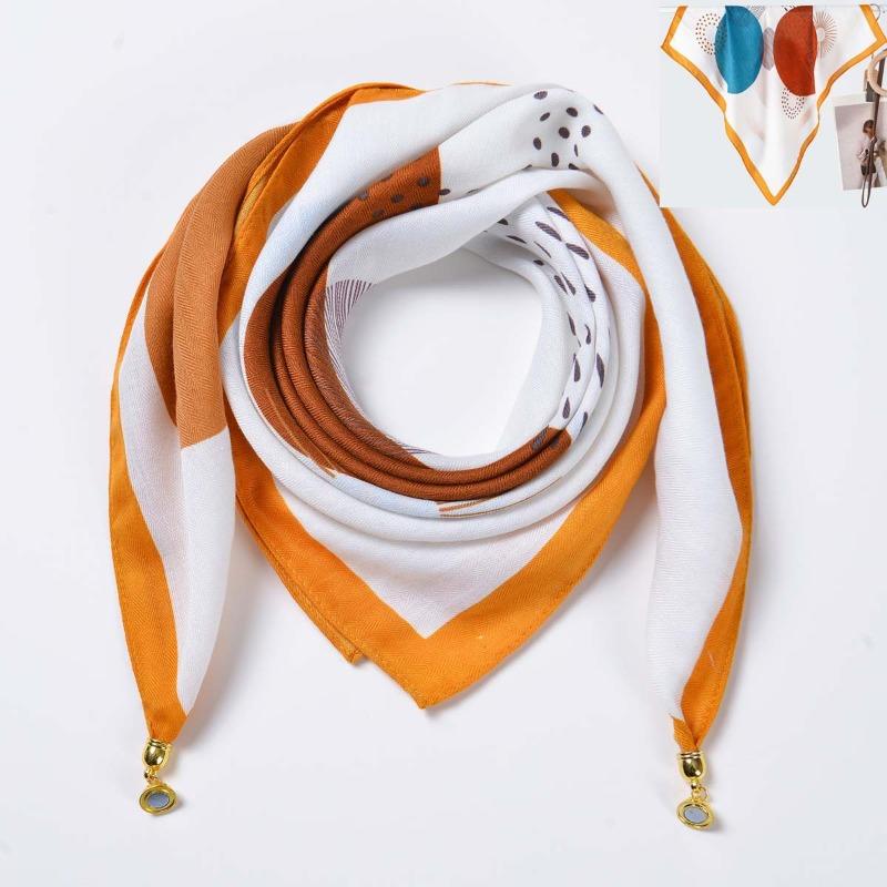 Idyllic small fresh women's imitation silk square scarf silk scarf temperament versatile scarf shawl heat