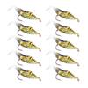 10pcs Shrimp Simulation Soft Prawn Lure Bait Hook Tackle Bass Fishing Lures