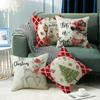 New Cartoon Deer Christmas Bedside Sofa Pillow Holiday Gift Decoration Linen Print Waist Pillow Case