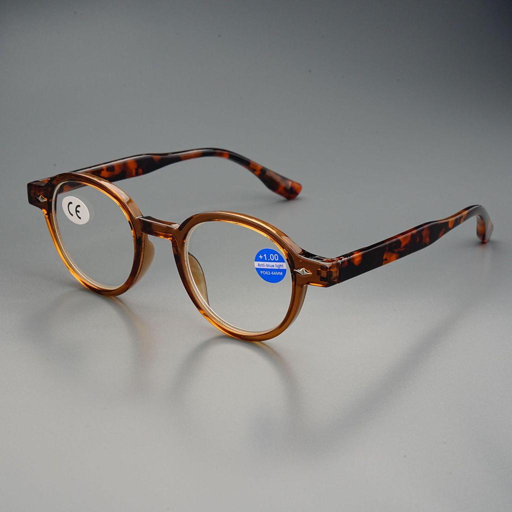 2025 Japanische Retro Runde Anti-Müdigkeit Anti-Blaulicht Lesebrille