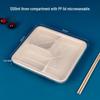 ZLIII Disposable 3-Compartment Paper Lunch Boxes