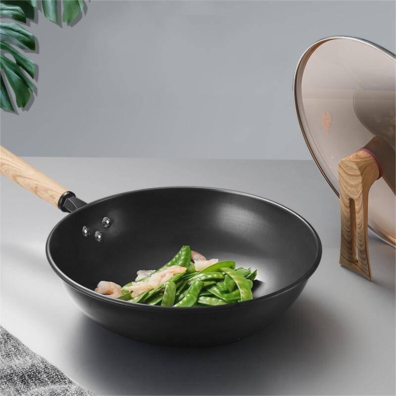 KOBACH 32cm Uncoated Refined Iron Wok