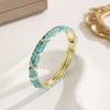 Eingelegtes Emaille Abgetropfte Glasur Armreif Ausgehöhlt Klassisch Cloisonné Armband Retro Elegant Öltröpfchen Armband Party Schmuck