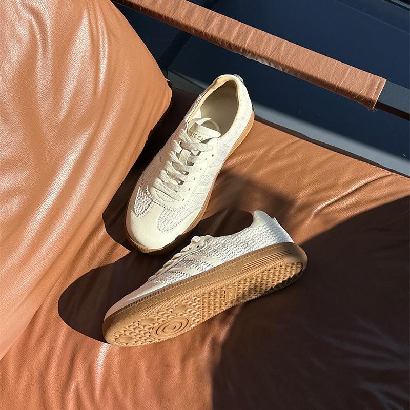 

Woven German training shoes women s 2026 spring and summer platform sports Forrest Gump shoes little white shoes comfortable women s shoes 40 абрикосовий