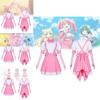 Adorable Magic Madoka Magica Cosplay Costume Pink Battle Dress For Women
