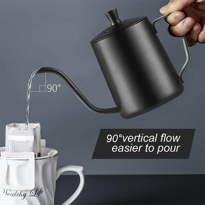 Coffee Pot Handmade Coffee Brewing Pot Goose Neck Long Spout Ear Hanging Pot Coffee Utensils Household Kitchen Teapot