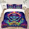 3pcs bedding set Psychedelic Mario Includes 1 Comforter + 2 Pillowcases, Without Pillow Inserts, Soft Comfortable, Lightweight Breathable, P