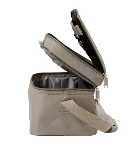 Captain Stag (CAPTAIN STAG) Cooler Bag, Foldable and Sturdy, Double-Size Cooler Bag, 1.5L (Top) / 5.5L (Bottom), Khaki, Monte (UE-646)