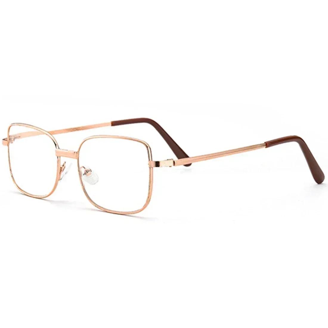 

2025 Metal Frame Square Reading Glasses Anti-fatigue Fashion High Definition Presbyopia Diopter +1.0 +1.5 +2.0 +3.5 +4.0 +400 золотий