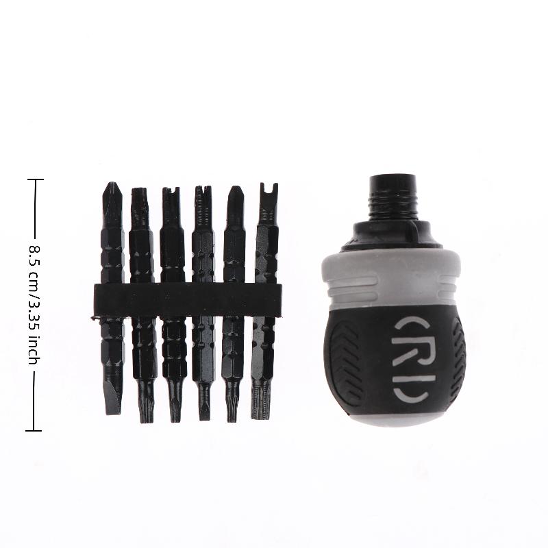 1Set Ratchet Screwdriver Set Short Shaped Radish Head High Hardness Labor-Saving Multi-Functional Dual-Purpose