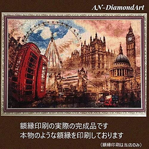 AN-diaart Diamond Art Gerahmtes Druck-Kit, A3 Hawaiianisches Surfen, Gerahmt, A3 Kreuzstich-Puzzle, Handgefertigt, Farbige Perlen-Steinmalerei, Mosaik-Kunst, AM-49