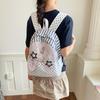 Schoolbag New Japanese JK Simple Schoolbag Small Fresh Polka Dot Cute Double Backpack Korean Version Long Ears High Value Backpack