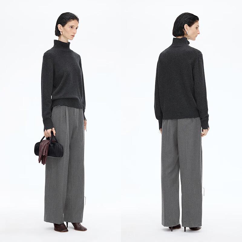 JNBY 2025 Winter Wool Blend Casual Straight-Leg Pants