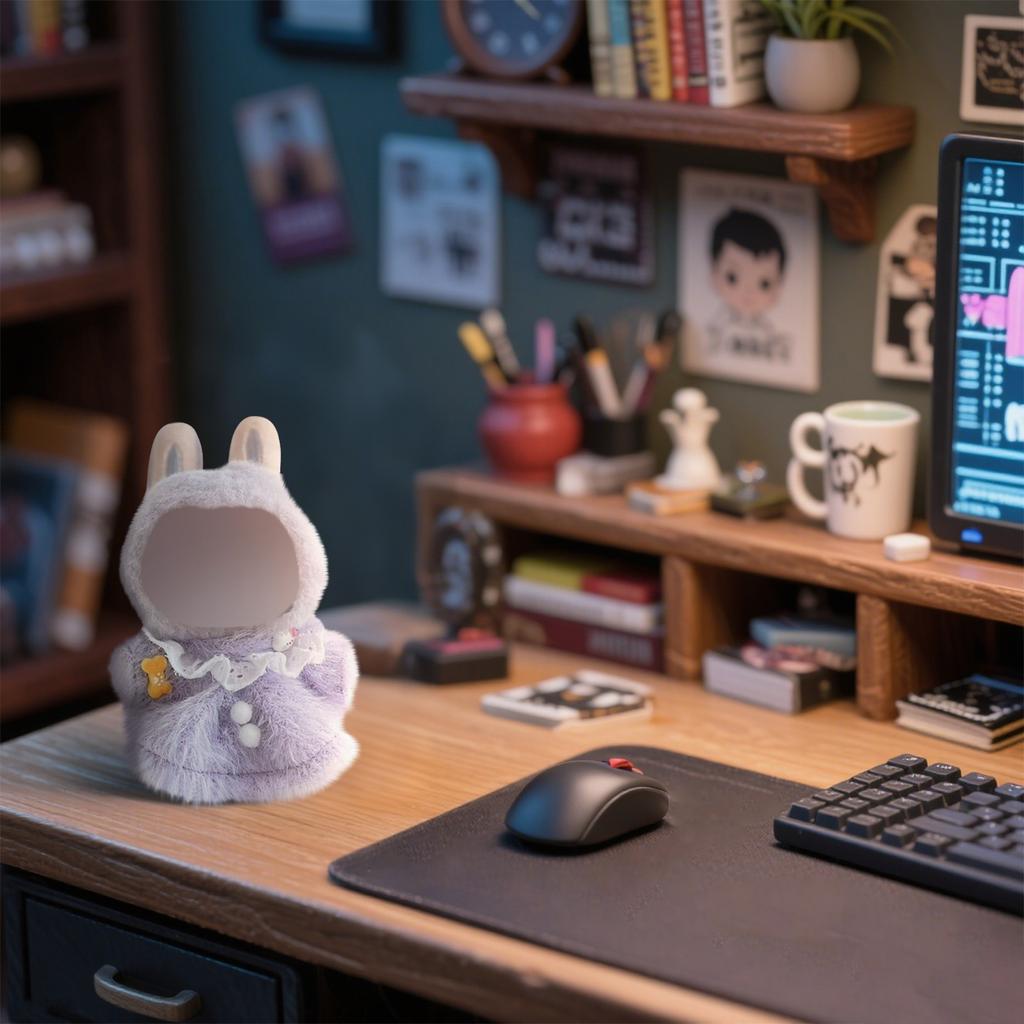 Doll Clothes Set 17cm Doll Accessories Love Heart Top Scarf Hat No Dolls