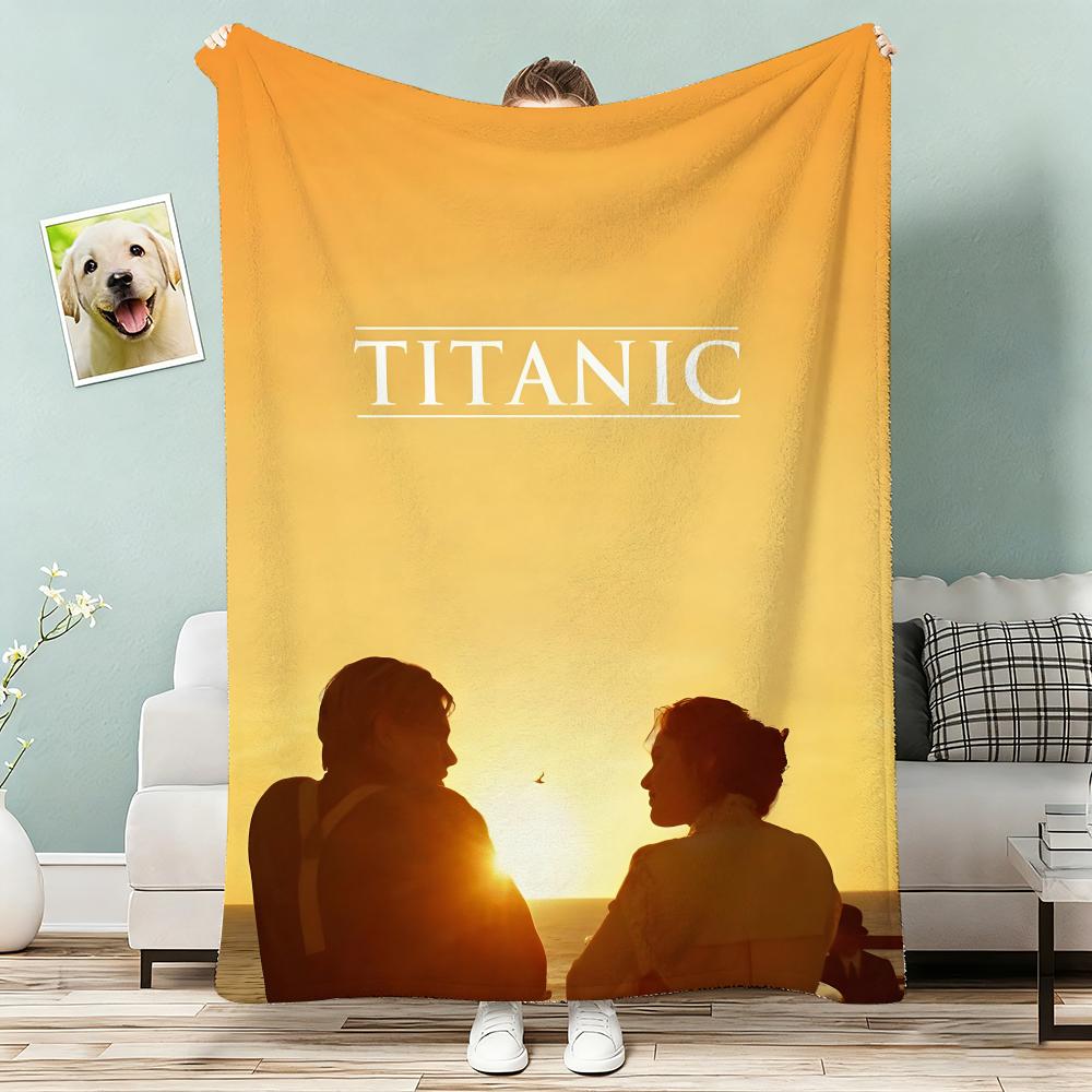 Classic love movies Titanic Throw Lightweight g Flannel Blanket Soft Skinfriendly for Summer Cooling