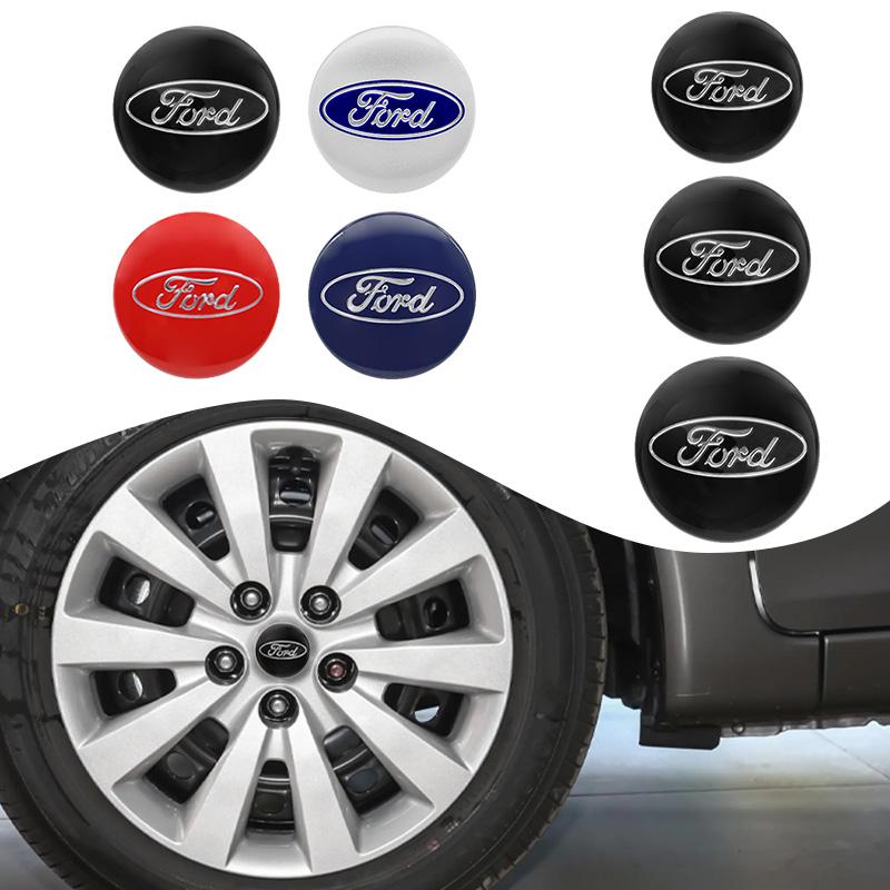 4Pcs 56/60/65mm Car Badge Wheel Center Hub Cap Sticker Accessories For Ford Fiesta Ranger Mondeo Fusion Escape Kuga Edge Mustang