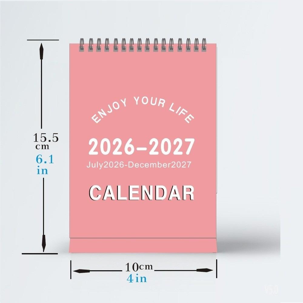 Spiral Bound Standing Desk Calendar Monthly Planner Spiral Desk Calendar Memo Planner  Office Desk розовый