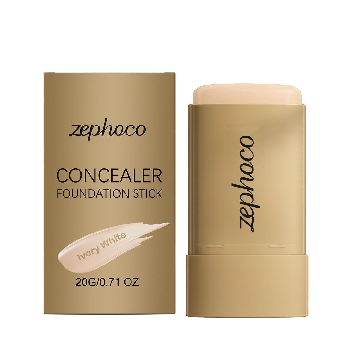 Zephoco Ivory White Hydrating Foundation Stick - Lightweight, Moisturizing, Long-Lasting Concealer Base.