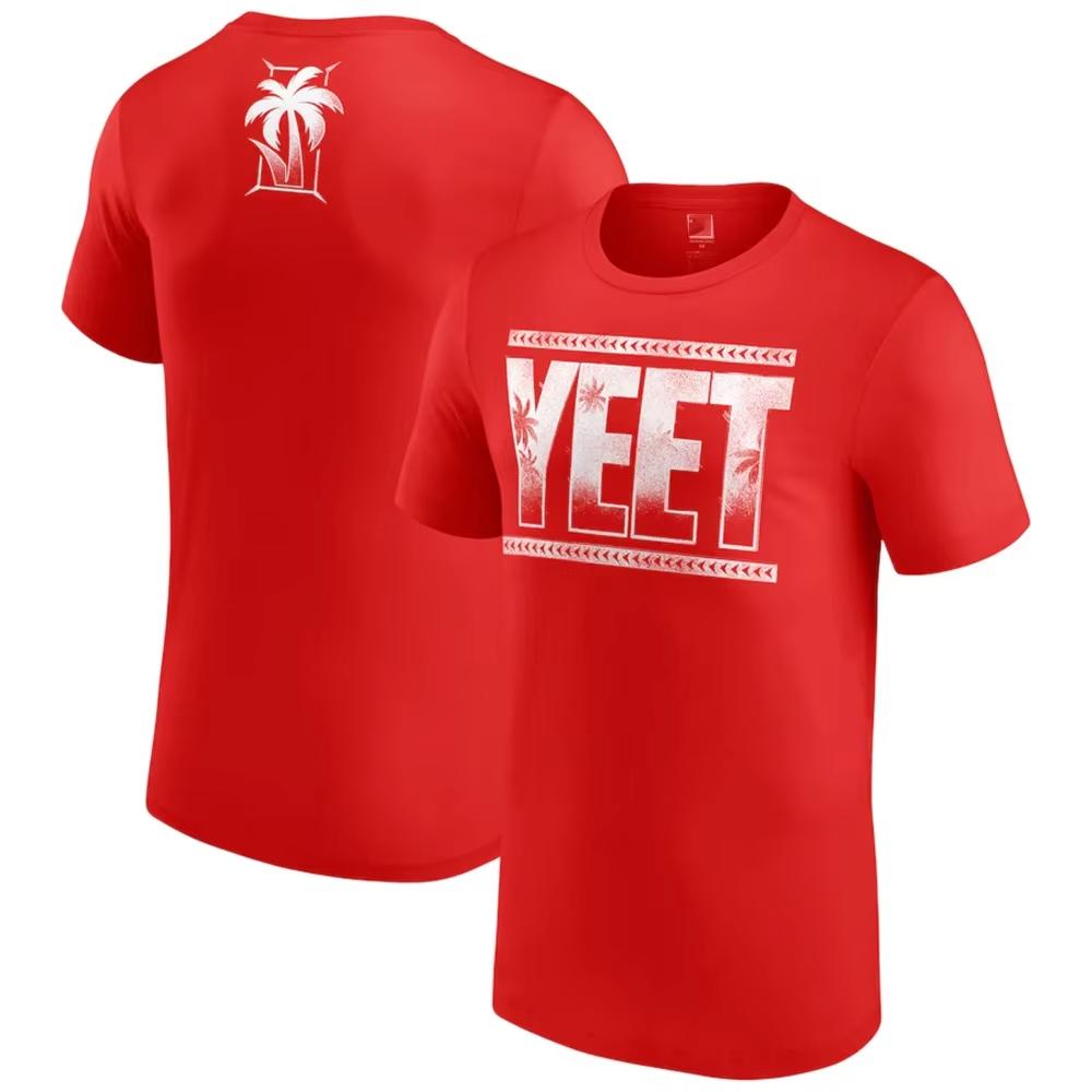Jey Uso Yeet Wrestling Sports T-Shirt Men Hot Sale New Summer Women Short Sleeve Tops Shirts