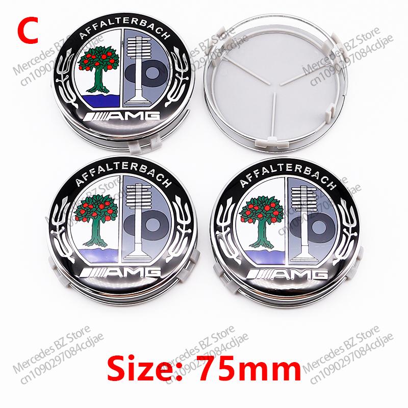 4pcs 56mm 60mm 75mm Car Wheel Center Logo Hub Cap For Mercedes Benz AMG Apple Tree W211 W205 W213 W203 C218 A207 CLA CLS E Class