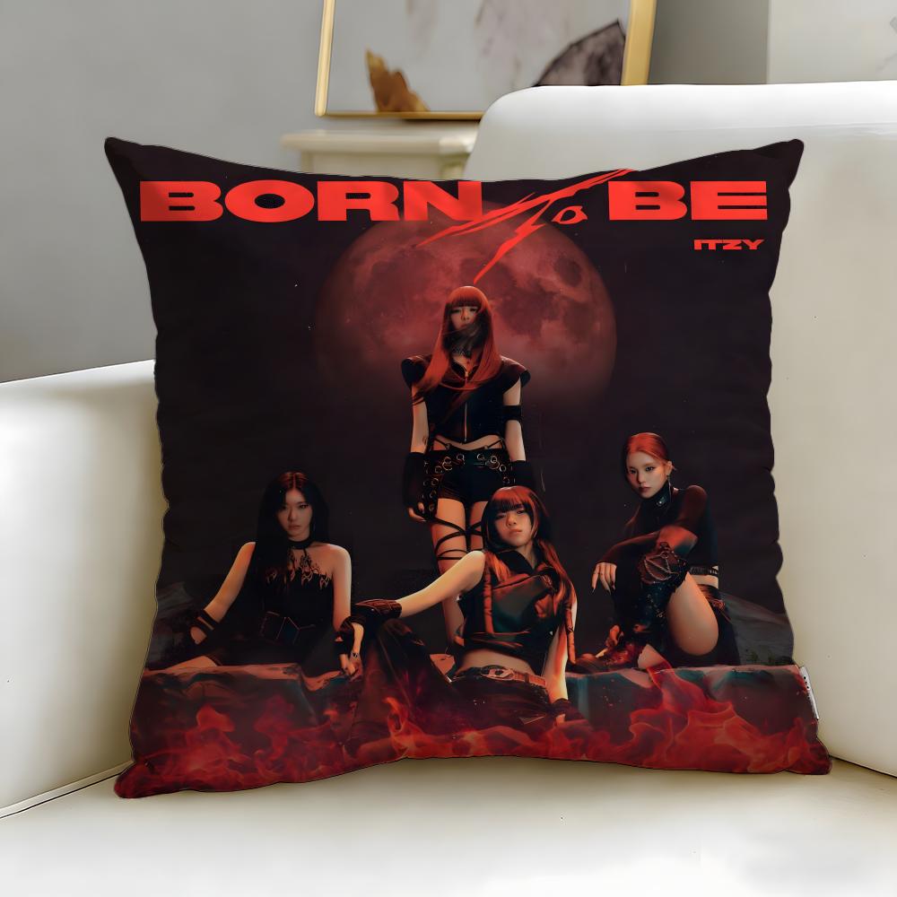 Kpop Style Group Itzy Cushion Cover Soft & Easy-Wash Pillow Case – Versatile For Couch, Bed, Travel And Office