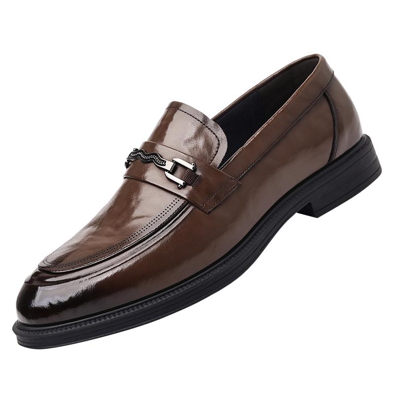 

Роскошные брендовые мужские туфли 2024 года, новые повседневные трендовые туфли из натуральной кожи, повседневная деловая обувь на плоской подошве, дизайнерская прогулочная обувь 44 коричневый