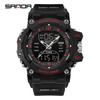 SANDA Men's Multifunction Sport Watch: Waterproof, Countdown, Dual Display, Fashionable Student Wristwatch.