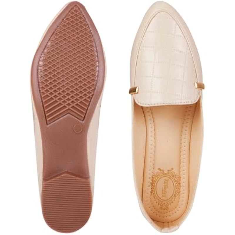 Shoetopia Girls Hr-03 Cream Ballet Flat - 5 Uk (Girls-Hr-03-Cream) 5 UK кремовый