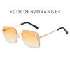 New Rectangle Vintage Sunglasses Women Fashion Square Colorful Classic Casual Frameless Rimless Men Sun Glasses UV400