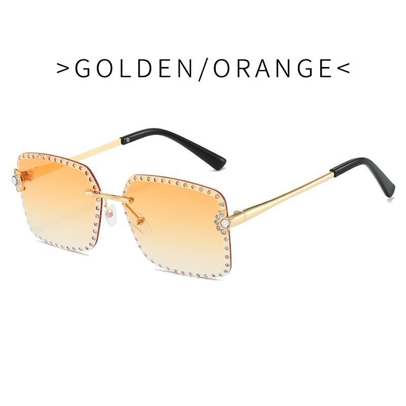 New Rectangle Vintage Sunglasses Women Fashion Square Colorful Classic Casual Frameless Rimless Men Sun Glasses UV400