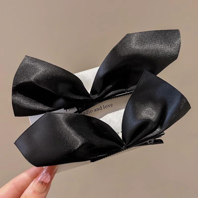 2 ks Červené sametové mašličky sponky do vlasů pro ženy dívky elegantní mini perlová mašlička ofina boční klip vlásenky pokrývka hlavy vlasové doplňky