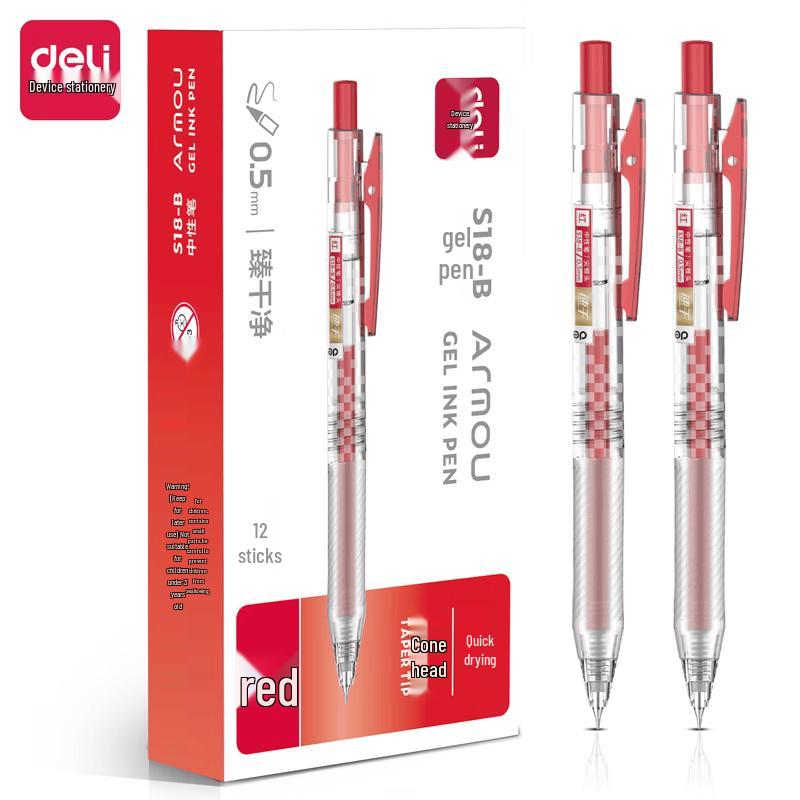 Deli S18-B Ret retractable Quick-Dry Gel Pen
