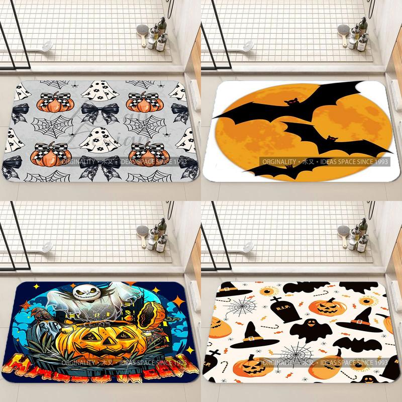 Halloween Gnome Pumpkin Mat Living Room Decoration Home Sofa Non-Slip Carpet Study Bedroom Tatami Children'S Soft Floor Mat
