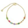 Women's Fresh Natural Stone Bead Bracelet - Color-Preserving Stainless Steel Jewelry