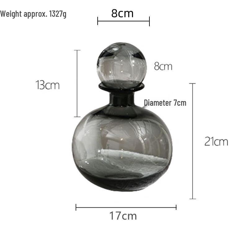 Ruijie Minimalist Transparent Glass Vase with Lid