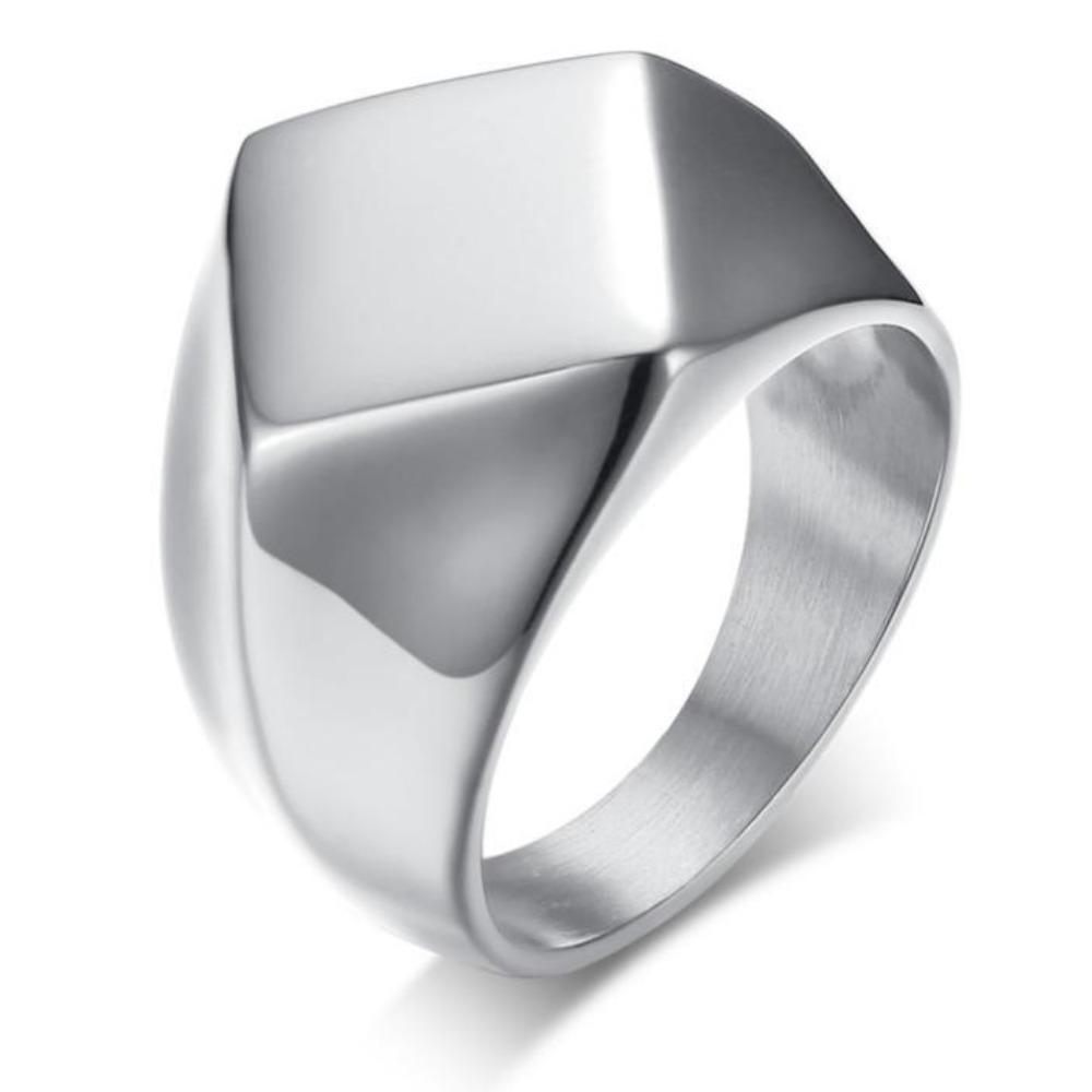 Nordic Vintage Round Square Irregular Smooth Ring Rust Free Fashion Jewelry for Women