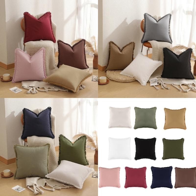 Stylish Cotton Pillowcases Sofa Living Room Pillow Cover Pillowcase For Couch Bed for Various Home Styles Decoration