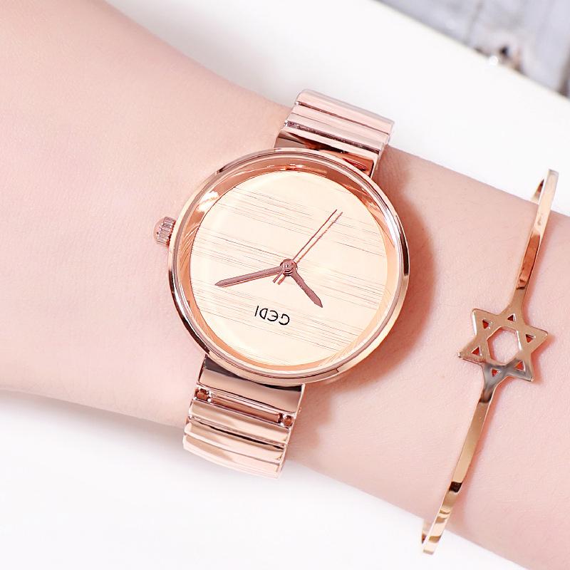 Simple Alloy Women'S Watch Bamboo Belt Quartz Watch Niche High-End Women'S Watch