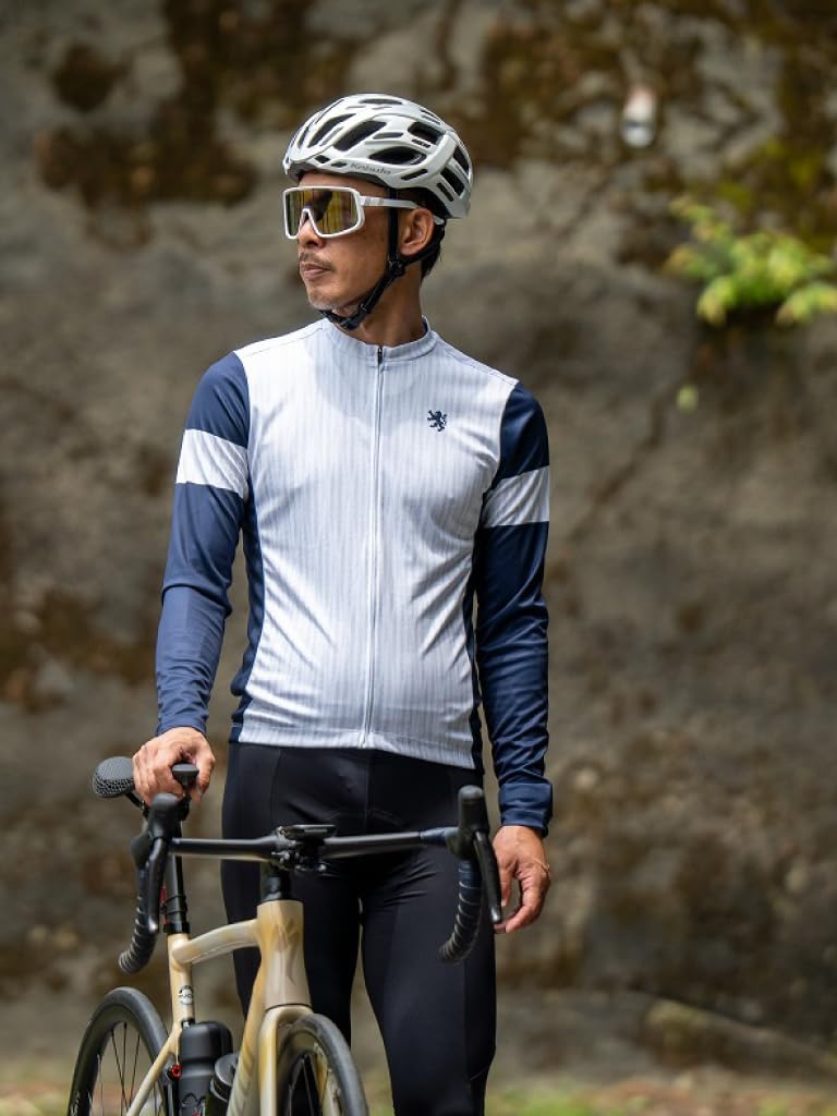 Lion de Kapelmuur Cycling Long Sleeve Jersey, Printed Windglass, Gray, Size XS