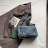 Denim-Tasche Retro Kleine Quadratische Tasche Damen Schultertasche Pendler Umhängetasche