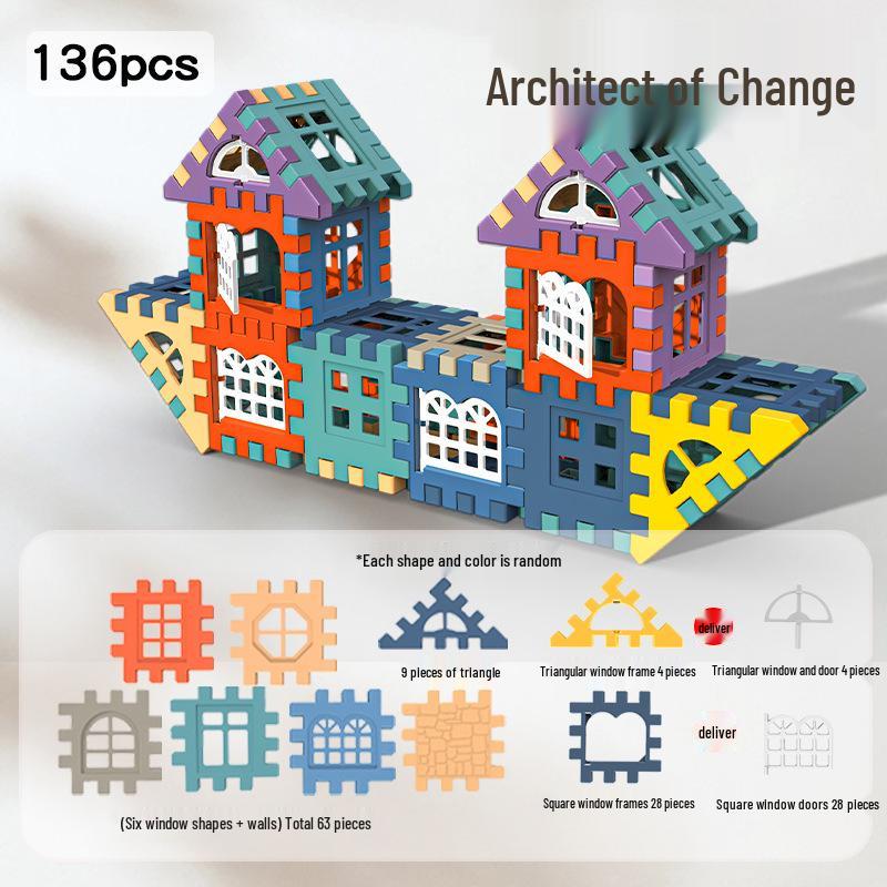 Large Particle Interlocking Building Blocks for Children - Pretend Play Construction Toy for Boys
