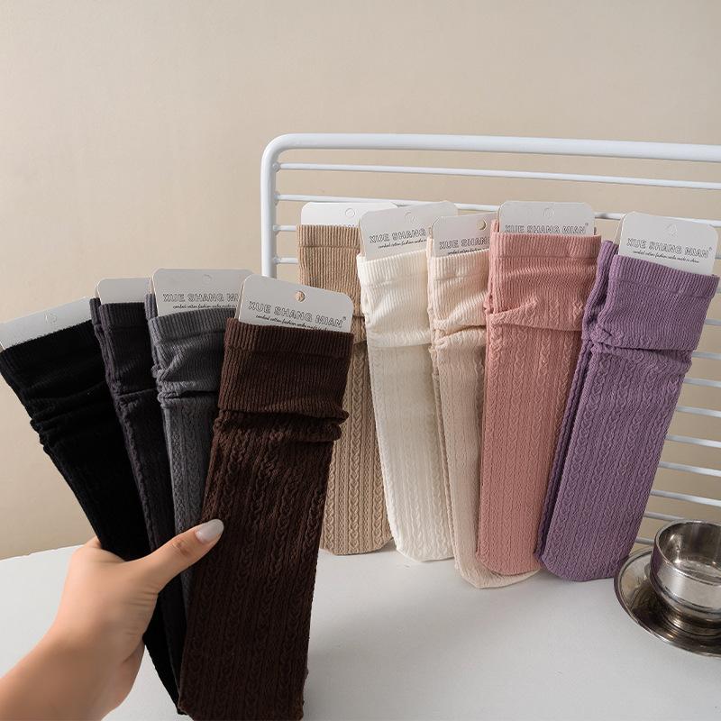 

Ladies Spring and Autumn Vintage New Style In The Tube Pile Socks 1 pair темно-сірий колір