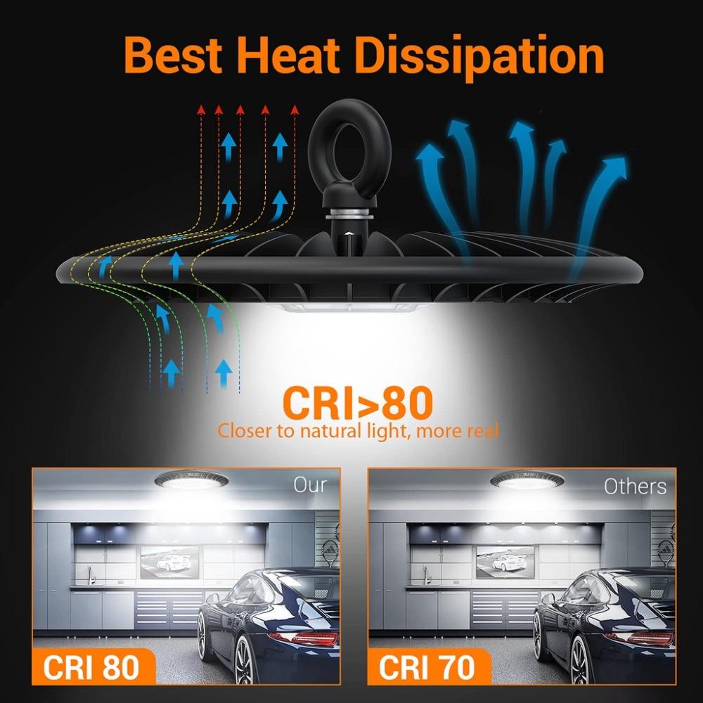 200W 6500K LED High Bay Light High Brightness Industrial Lighting Workshop Warehouse Garage LED Lamp 180-260V