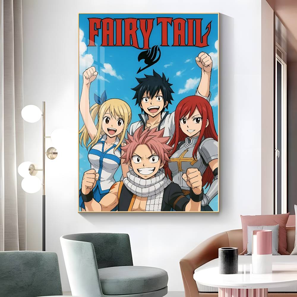 1pc Anime Fairy Tail Poster Sticker Print Waterproof Wall Art For Living Room Bedroom Home Decor