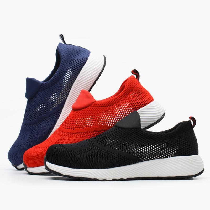 Pánská bezpečnostní obuv s ocelovou špičkou proti propíchnutí Letní lehká prodyšná pracovní bezpečnostní obuv Muži Ženy Pracovní tenisky