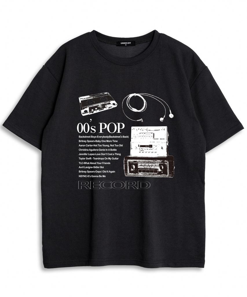 UNDEROFF Oversized Crew Neck Ninety'S Pop Logo Short Sleeve T-Shirt White
